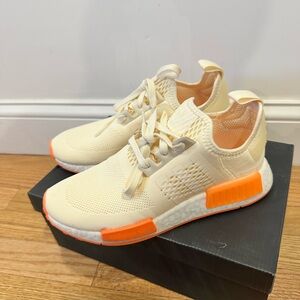 Adidas  Cream and Bright Orange Sneakers youth 6 1/5
